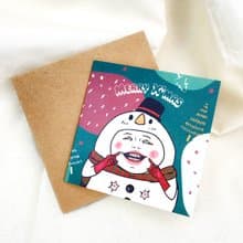聖誕卡片 雪人蛋寶