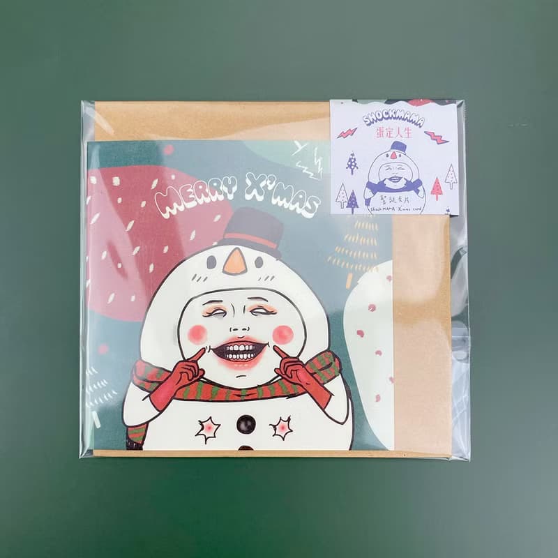 聖誕卡片 雪人蛋寶