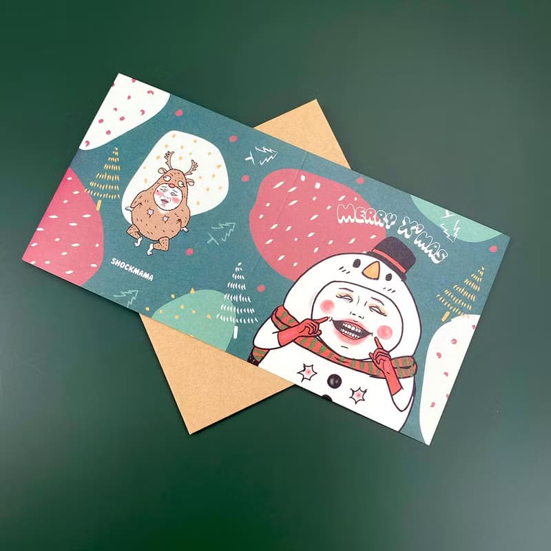 聖誕卡片 雪人蛋寶