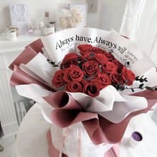 頂級永生紅玫瑰花束20朵