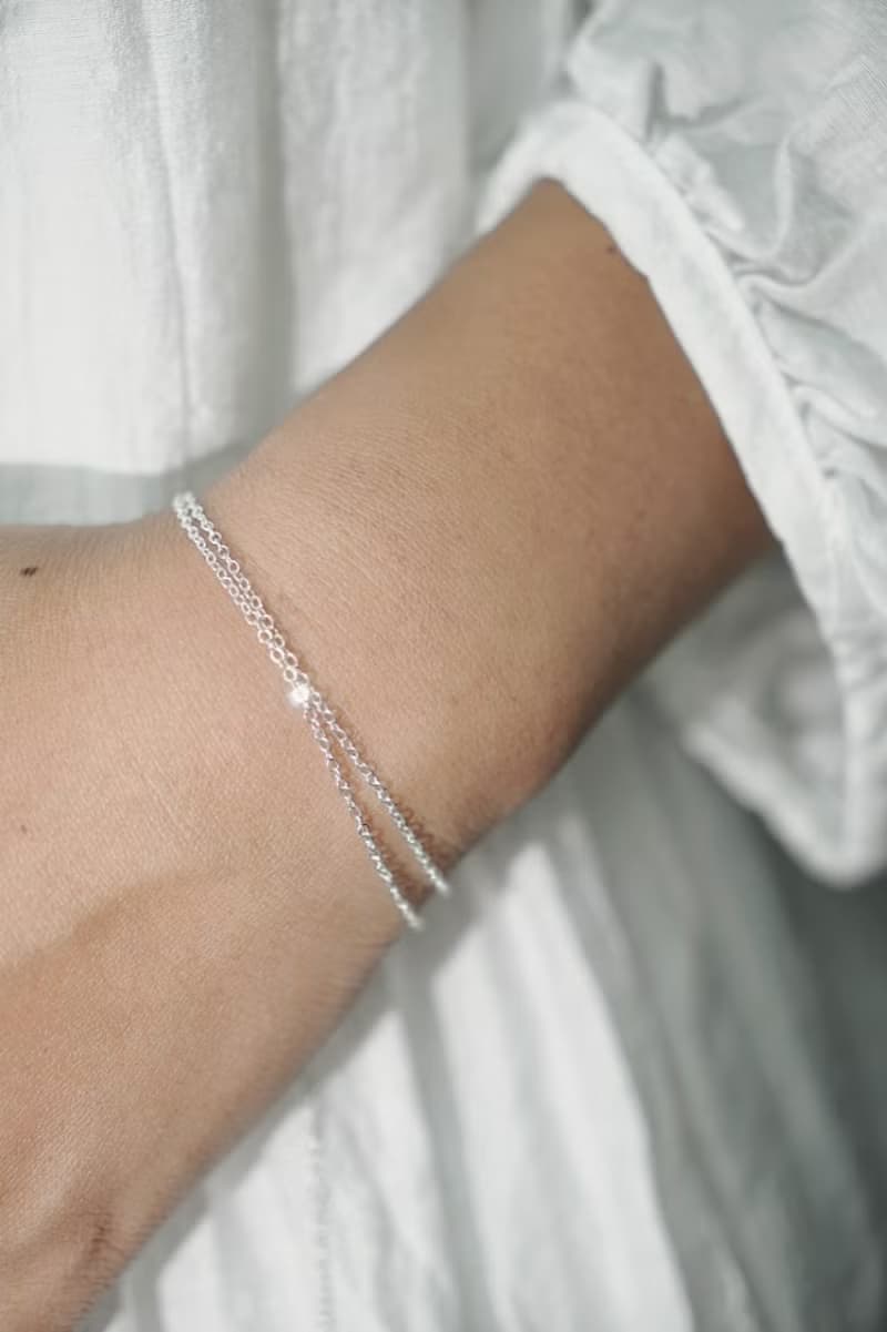 CABLE 無感細閃手鍊/腳鍊-單層/雙層 SV925/14KGF 1.3mm