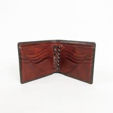 番外編Basicウォレット  ブライドルレザーD.brown×国内産仔牛革Brown カードタイプ