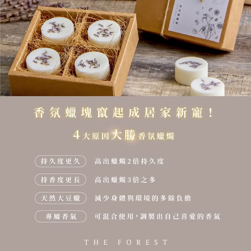 春戀櫻花居家香氛融蠟禮盒 春戀櫻花香氛蠟塊4入+融蠟燭燈