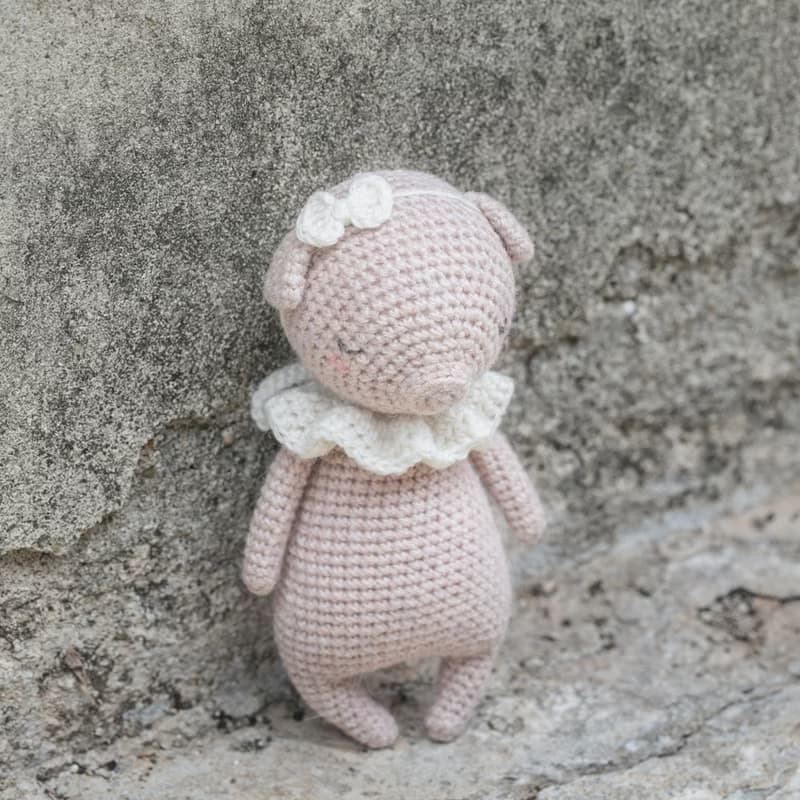 晚安小豬(高約13公分)-專為新生兒寶寶打造的手工玩偶