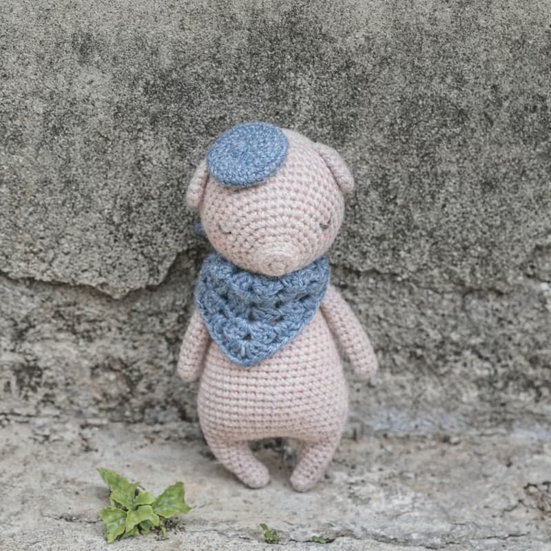 晚安小豬(高約13公分)-專為新生兒寶寶打造的手工玩偶