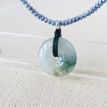 本命年【單售平安扣】冰飄花翡翠*FA05*招財、開運