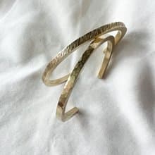 紀念-3.5mm-敲斜紋.水波紋黃銅手環-可刻字-畢業禮物-老師禮物