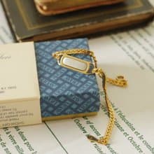 Vintage古董AVON 1980年金銀雙色手鍊 原裝盒 BR257