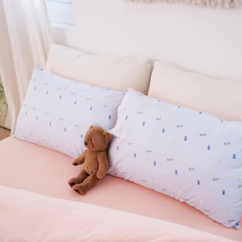 (單人)天然MIT有機棉刺蝟緹花針織寢具組-麻花粉橘∣三件組