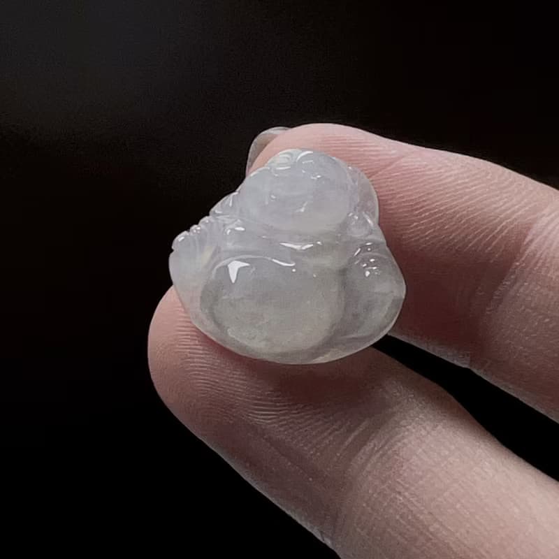 冰種翡翠彌勒佛吊飾 | 天然緬甸玉翡翠A貨 | 送禮