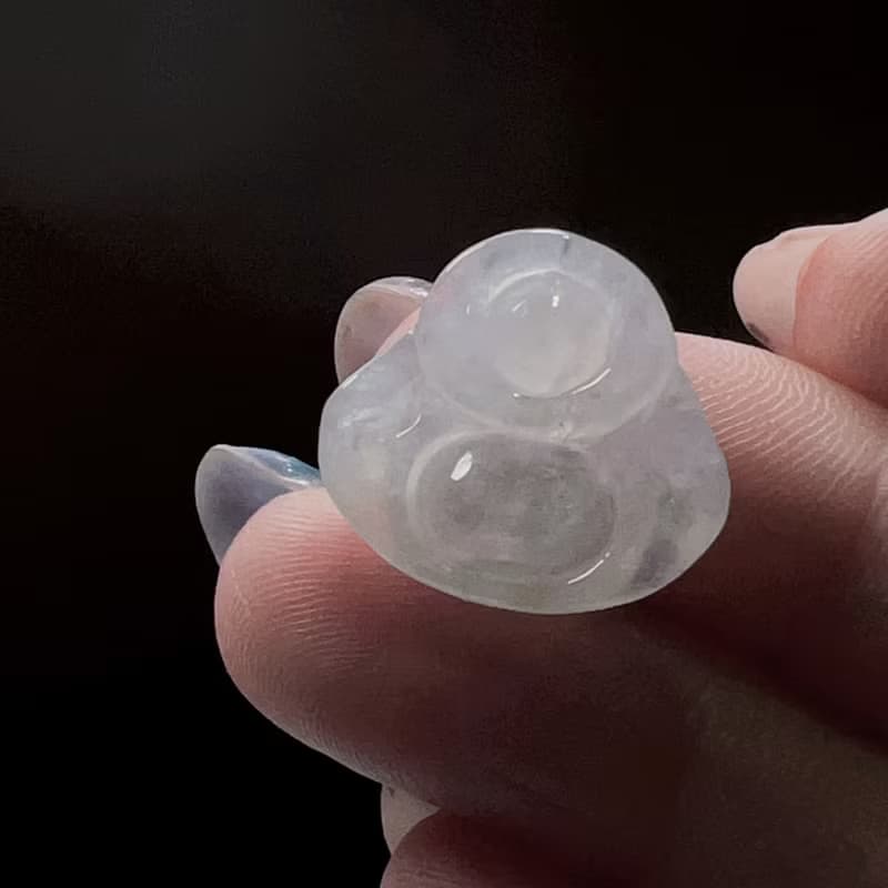 冰種翡翠彌勒佛吊飾 | 天然緬甸玉翡翠A貨 | 送禮
