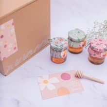 【母親節禮盒】典藏蜂蜜三入禮盒 - 溫馨款 (免費代筆)