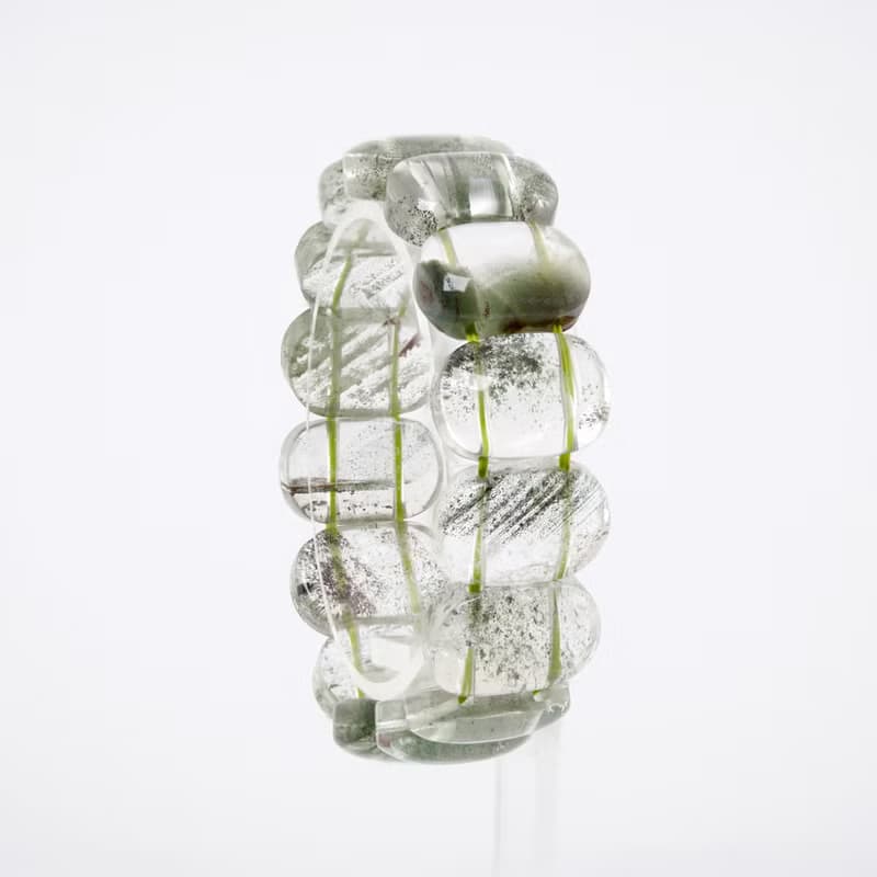 寶麗金珠寶-天然綠幽靈水晶手排