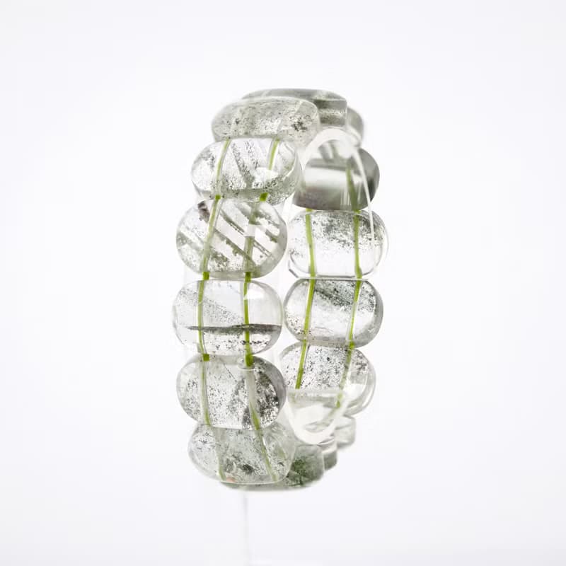 寶麗金珠寶-天然綠幽靈水晶手排