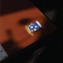 Kintsugi | teacup hard metal magnet pin | Used with teayou Kintsugi notebooks