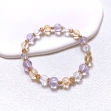 紫苑 | 紫水晶 黃水晶 水晶手串 手鏈