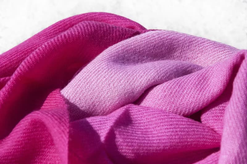 喀什米爾Cashmere/羊絨圍巾/純羊毛圍巾披巾/戒指絨披肩-桃紅漸層