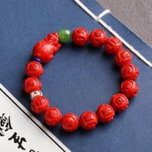 天然原礦硃砂精品紅砂金榜題名手鏈 硃砂含量高達95%以上