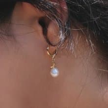 Heartline順著心的節奏 奧地利水晶珍珠耳環生日 禮物情人節