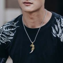 狼牙 男生項鍊 個性項鍊 個性飾品 項鍊 長項鍊 不銹鋼鍊 銅鍊