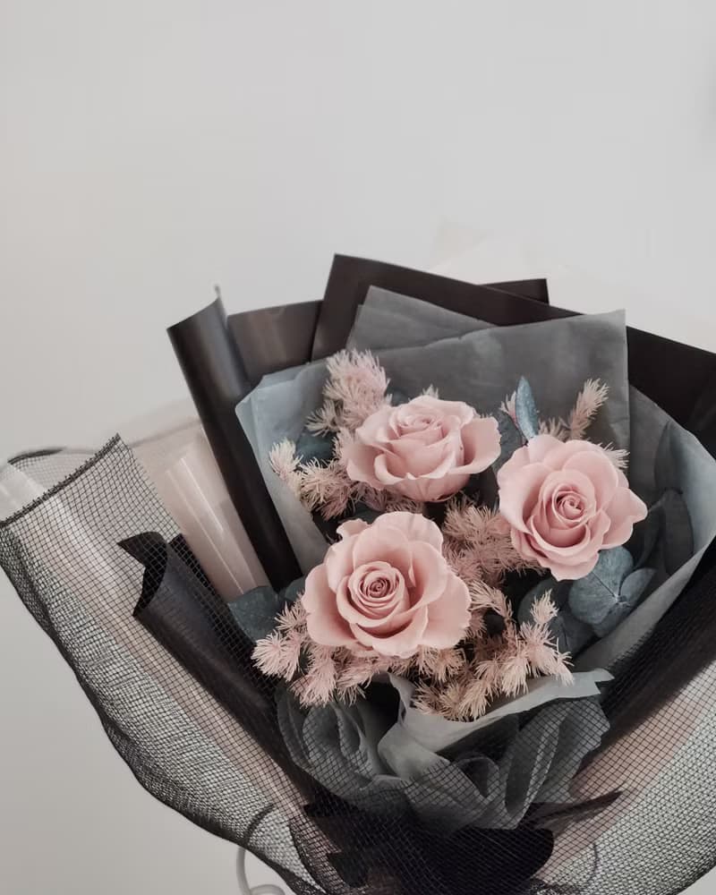 BP粉玫瑰永生花束-情人節花束/求婚花束/告白花束/生日花束