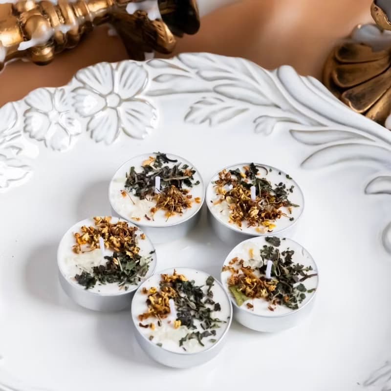 天然大豆蠟燭 金錢招財香氛魔法蠟燭 茶蠟款 單顆蠟燭
