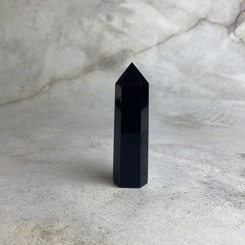 水晶柱- 黑曜石 辦公室療癒微景觀 裝置擺飾 一物一圖