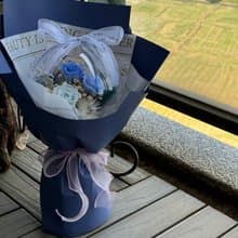 畢業花束 情人節花束 生日花束 永生玫瑰花 附提袋