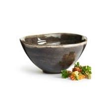 炻釉彩手工製沙拉碗23cm 深灰