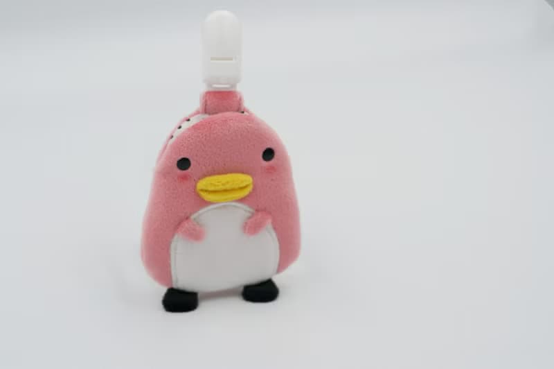 Bucute粉紅咚咚企鵝護身符.御守套.平安符袋/寶寶專用/手工製作/彌月禮物