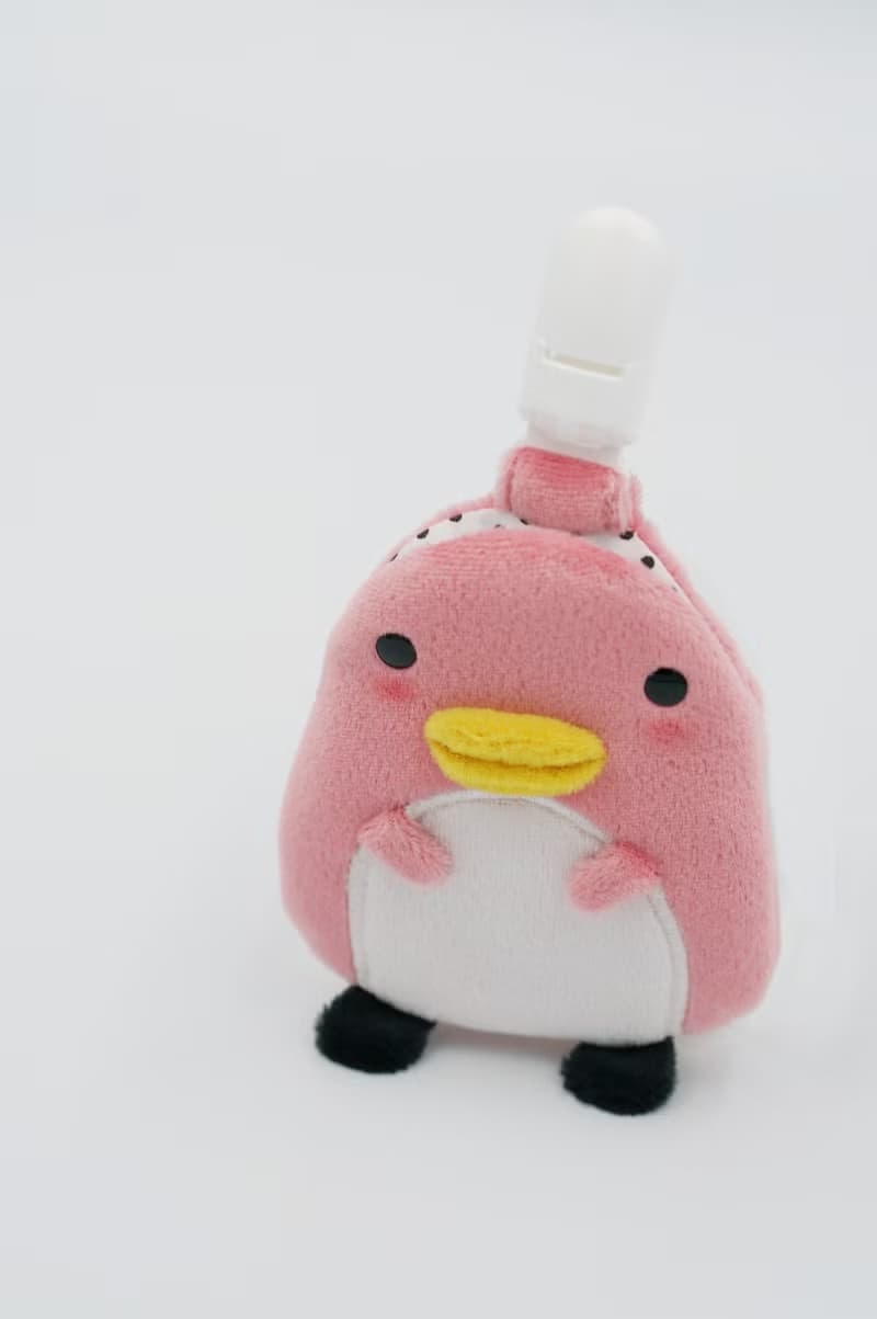 Bucute粉紅咚咚企鵝護身符.御守套.平安符袋/寶寶專用/手工製作/彌月禮物