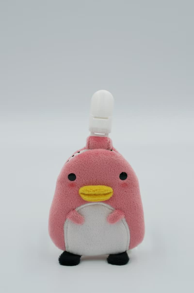 Bucute粉紅咚咚企鵝護身符.御守套.平安符袋/寶寶專用/手工製作/彌月禮物