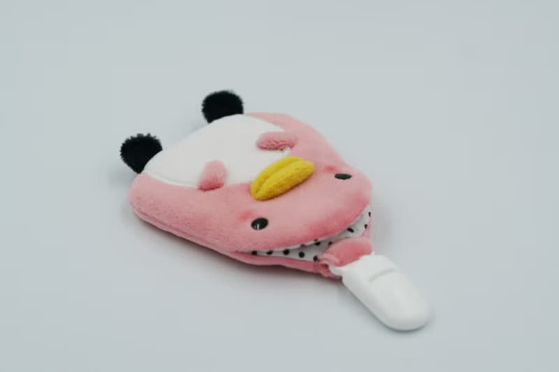 Bucute粉紅咚咚企鵝護身符.御守套.平安符袋/寶寶專用/手工製作/彌月禮物