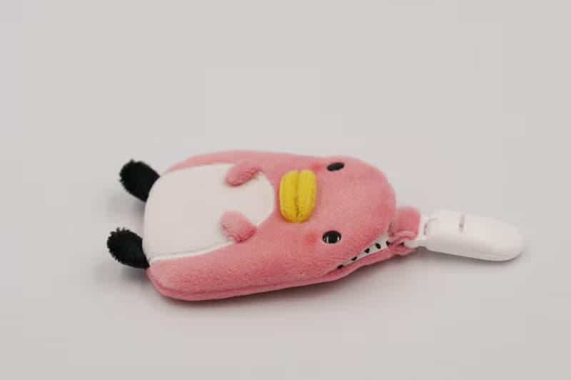 Bucute粉紅咚咚企鵝護身符.御守套.平安符袋/寶寶專用/手工製作/彌月禮物