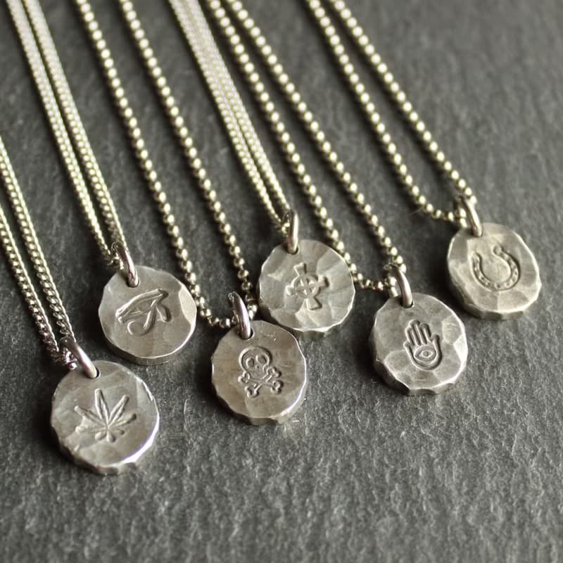 錫×銀項鍊 已蓋章的錫項鍊 Cross
