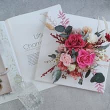 畫布花框壁飾-乾燥花不凋花永生花-居家佈置 喬遷開店賀禮