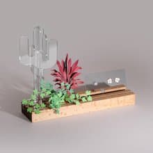 立體紙植物 原木首飾座 / 手機座 / 卡片座 / 日曆座 套裝