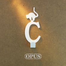 【OPUS東齊金工】當貓咪遇上字母C - 掛勾(優雅白)/壁飾掛鉤/無痕