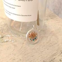 秋日花園 - 乾燥花 純銀項鍊  透明感