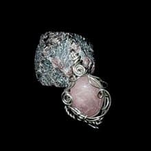 【Sweet Dream】 金屬編織 粉晶項鍊