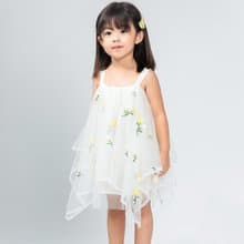 BIR 白色滿天星網紗連身裙