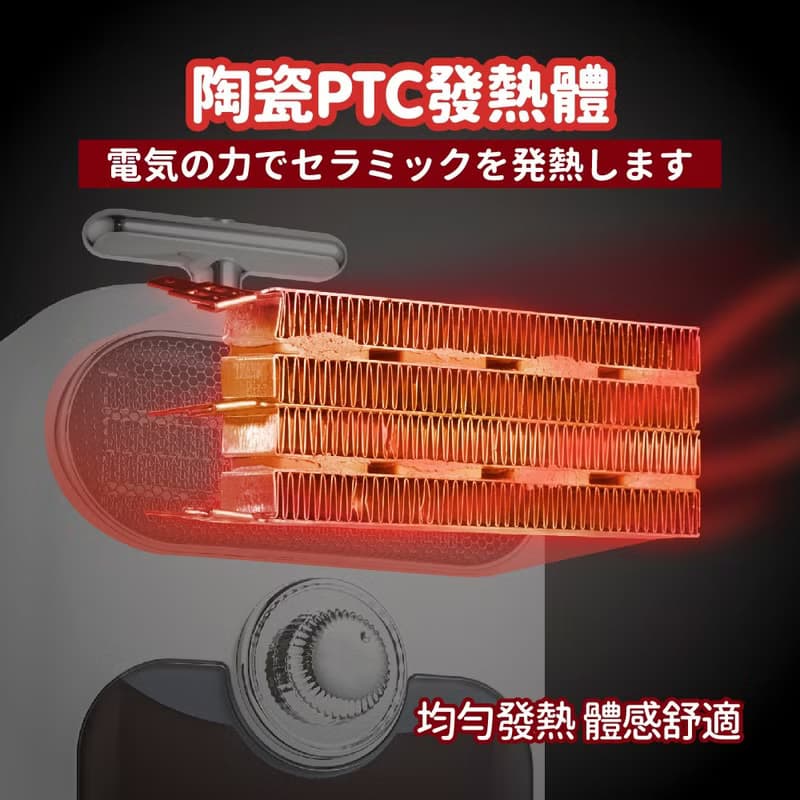 【ikiiki伊崎】仿真爐火陶瓷電暖器