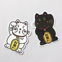 cheeky cheeky 厚面子 日本吉祥物 招財貓 PVC防水貼紙  行李箱