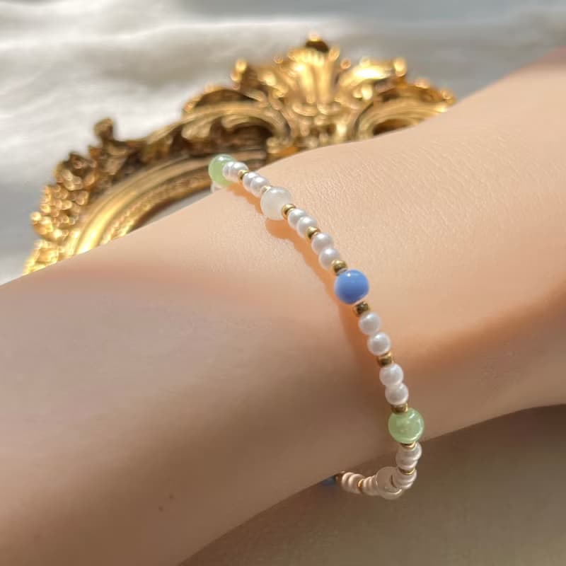 莫內睡蓮串珠手鍊 手環