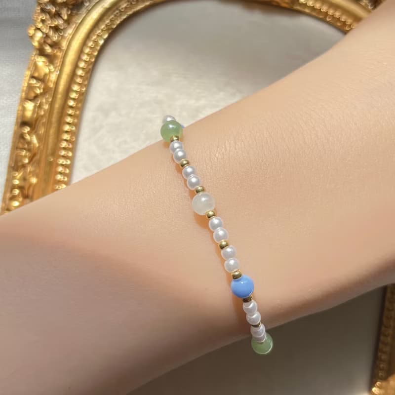 莫內睡蓮串珠手鍊 手環