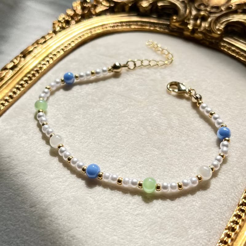 莫內睡蓮串珠手鍊 手環