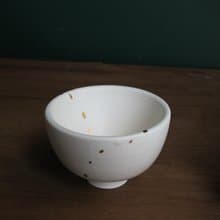 24k 金釉點點奶油梅酒杯 _ 瓷