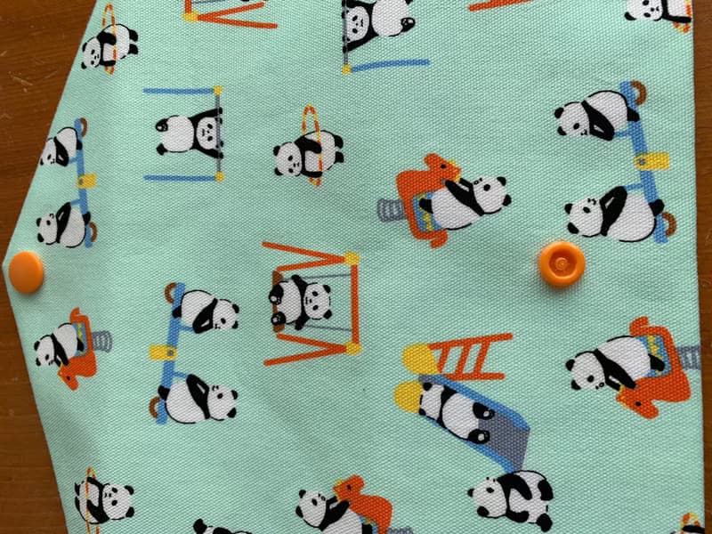 文青風環保筷袋  圓圓愛運動 淺綠 手作餐具袋.交換禮物.嚴選最