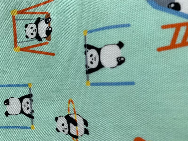 文青風環保筷袋  圓圓愛運動 淺綠 手作餐具袋.交換禮物.嚴選最