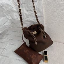 中古包 Chanel 香奈兒 特別款朱古力色Hobo/Crossbody